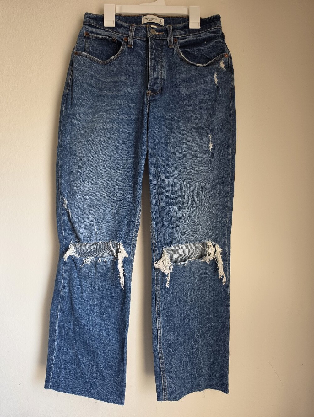 Abercrombie & Fitch The 90s Baggy Low Rise Jean Loose Fit Distressed Size 27